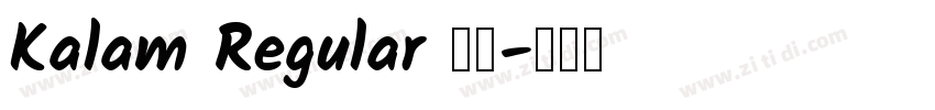 Kalam Regular 下载字体转换